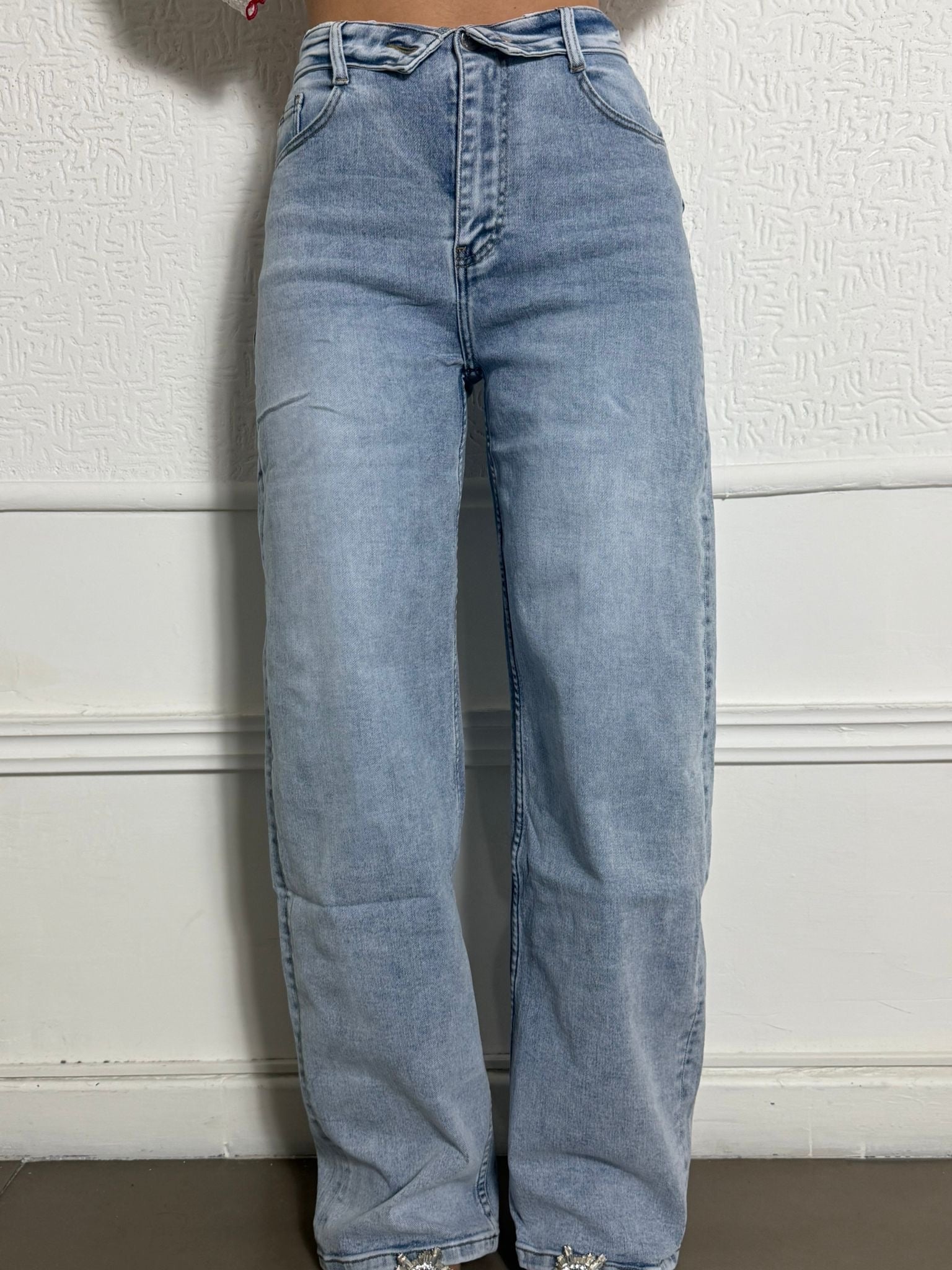 Jeans con risvolto
