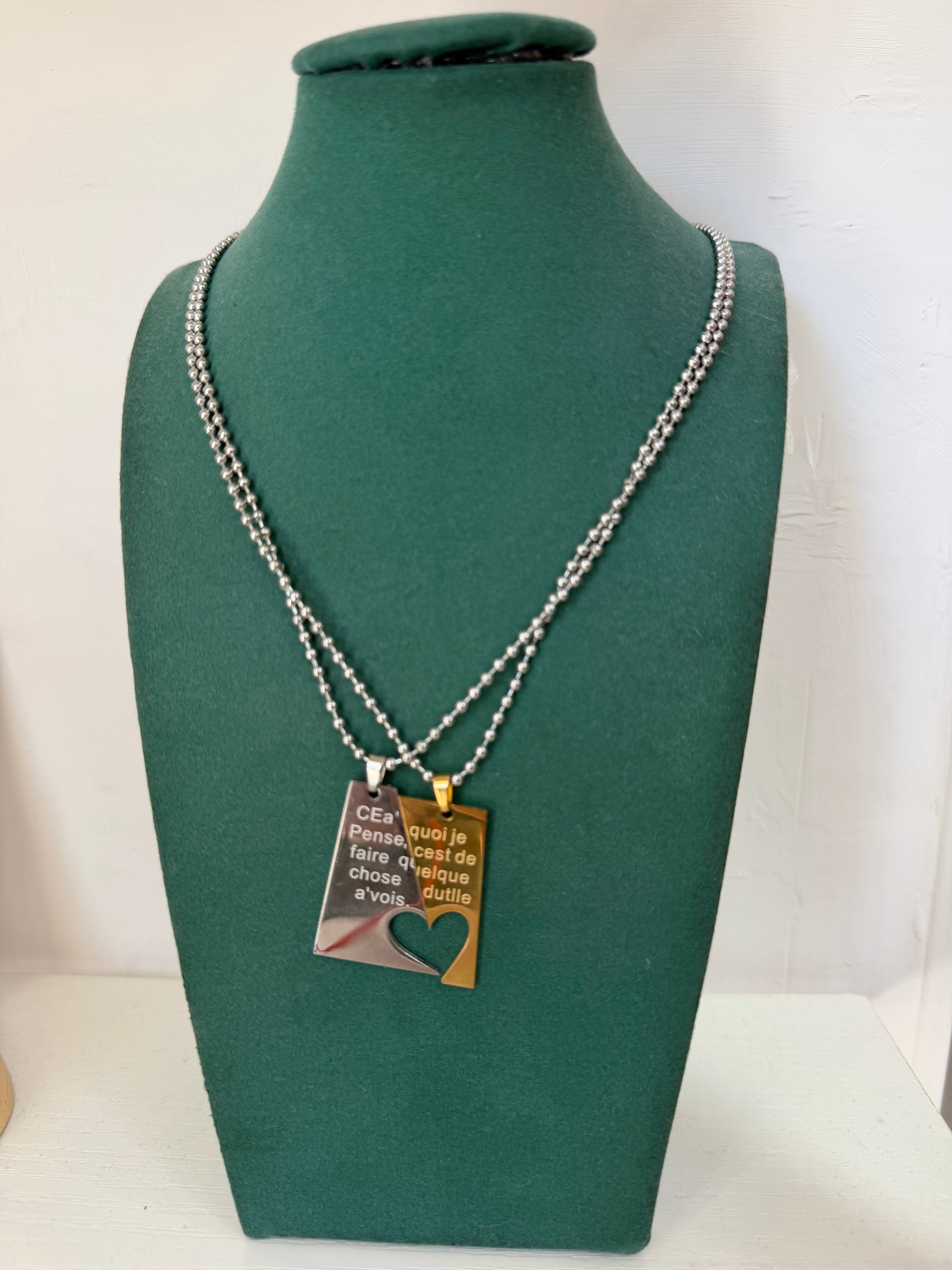 Collana in due con calamita amiche