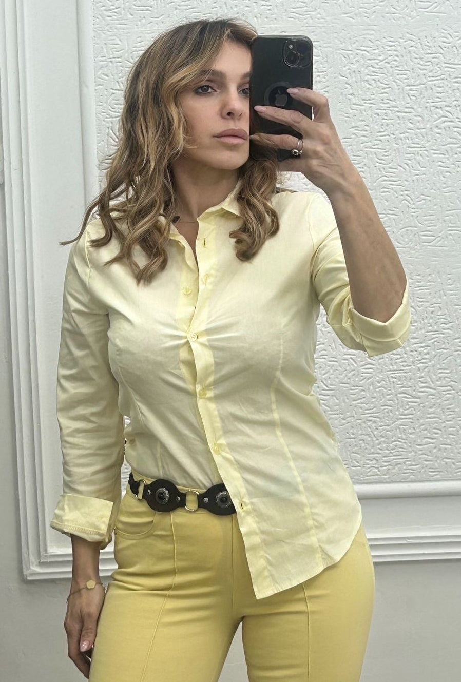 Camicia in cotone sfiancata