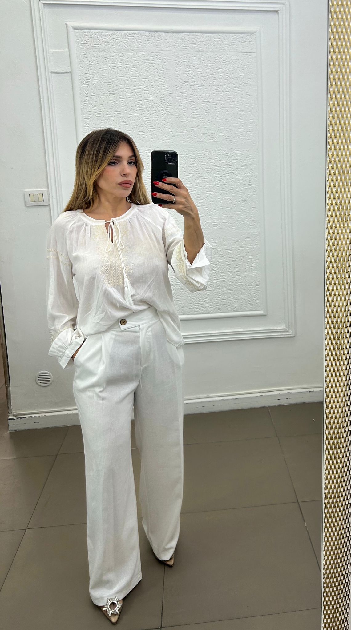 Pantalone in misto Lino Copenaghen