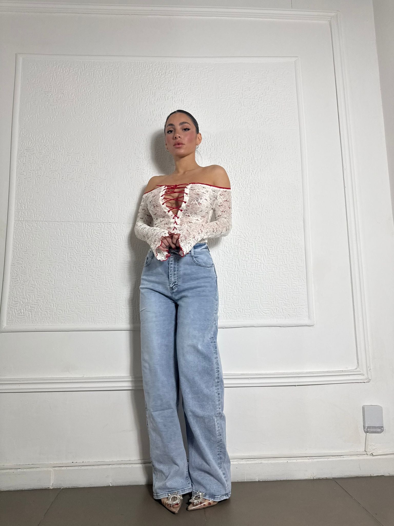 Jeans con risvolto