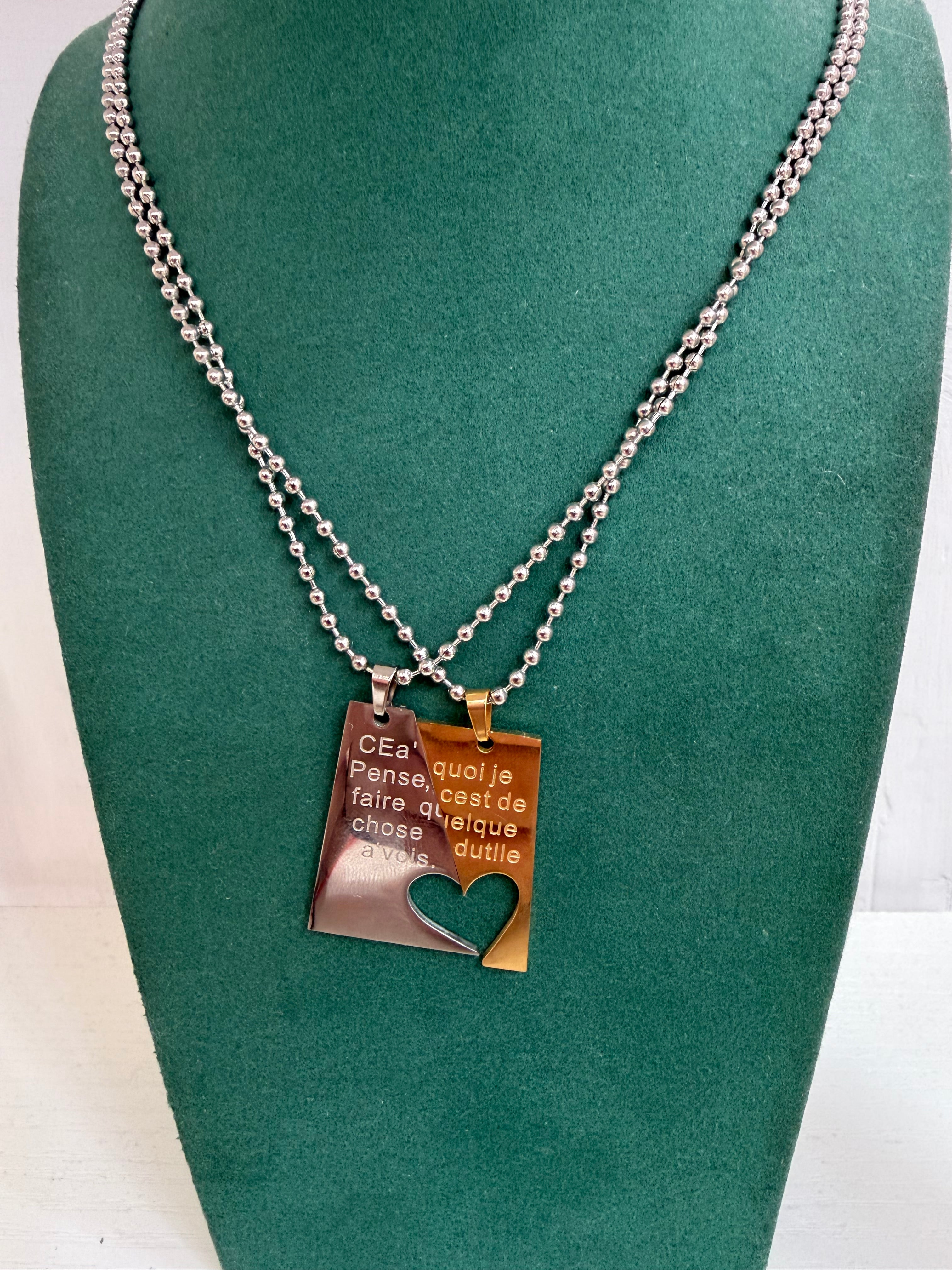 Collana in due con calamita amiche