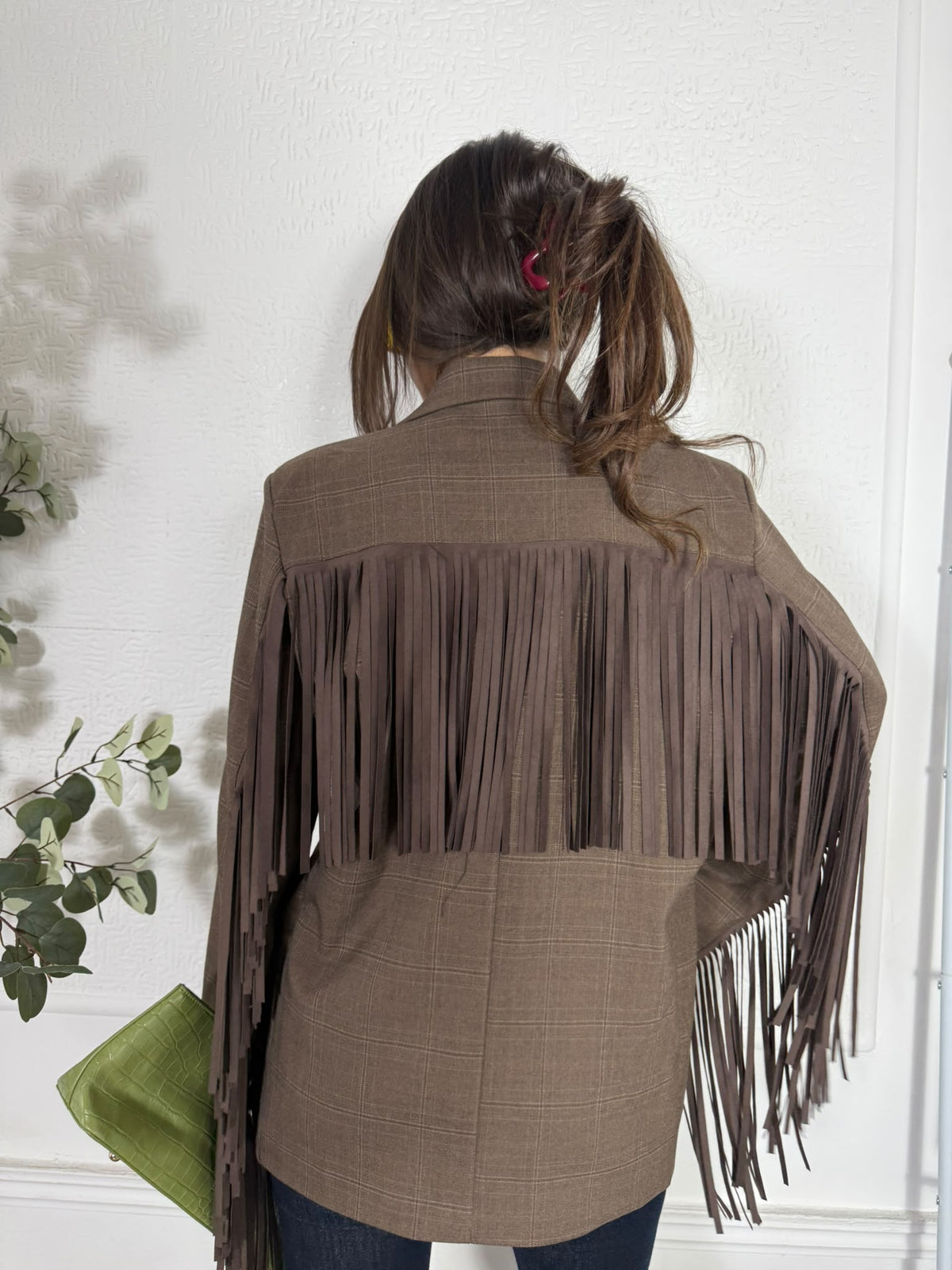 Jacket stile inglese con frange
