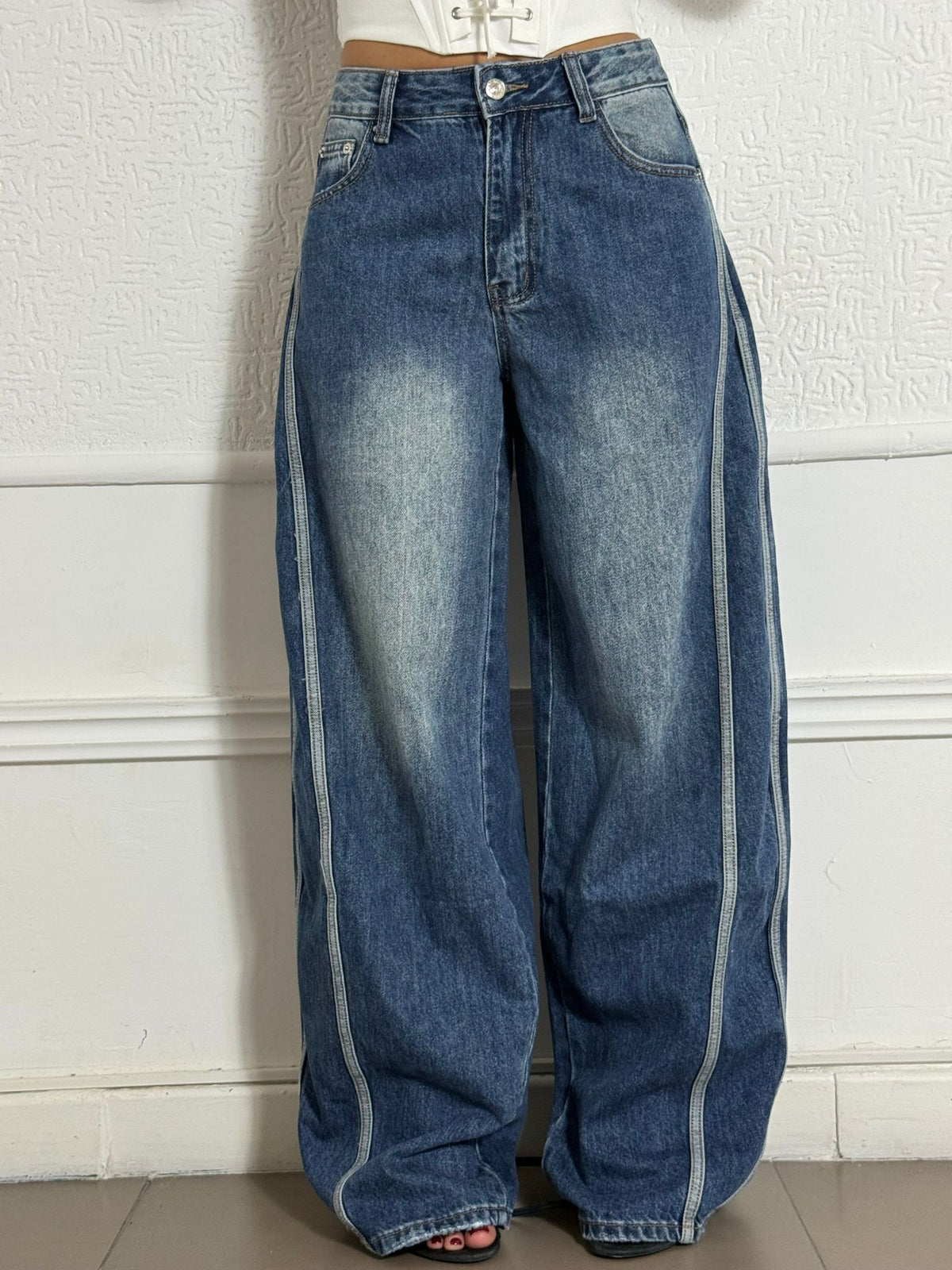 Jeans con riga Manhattan