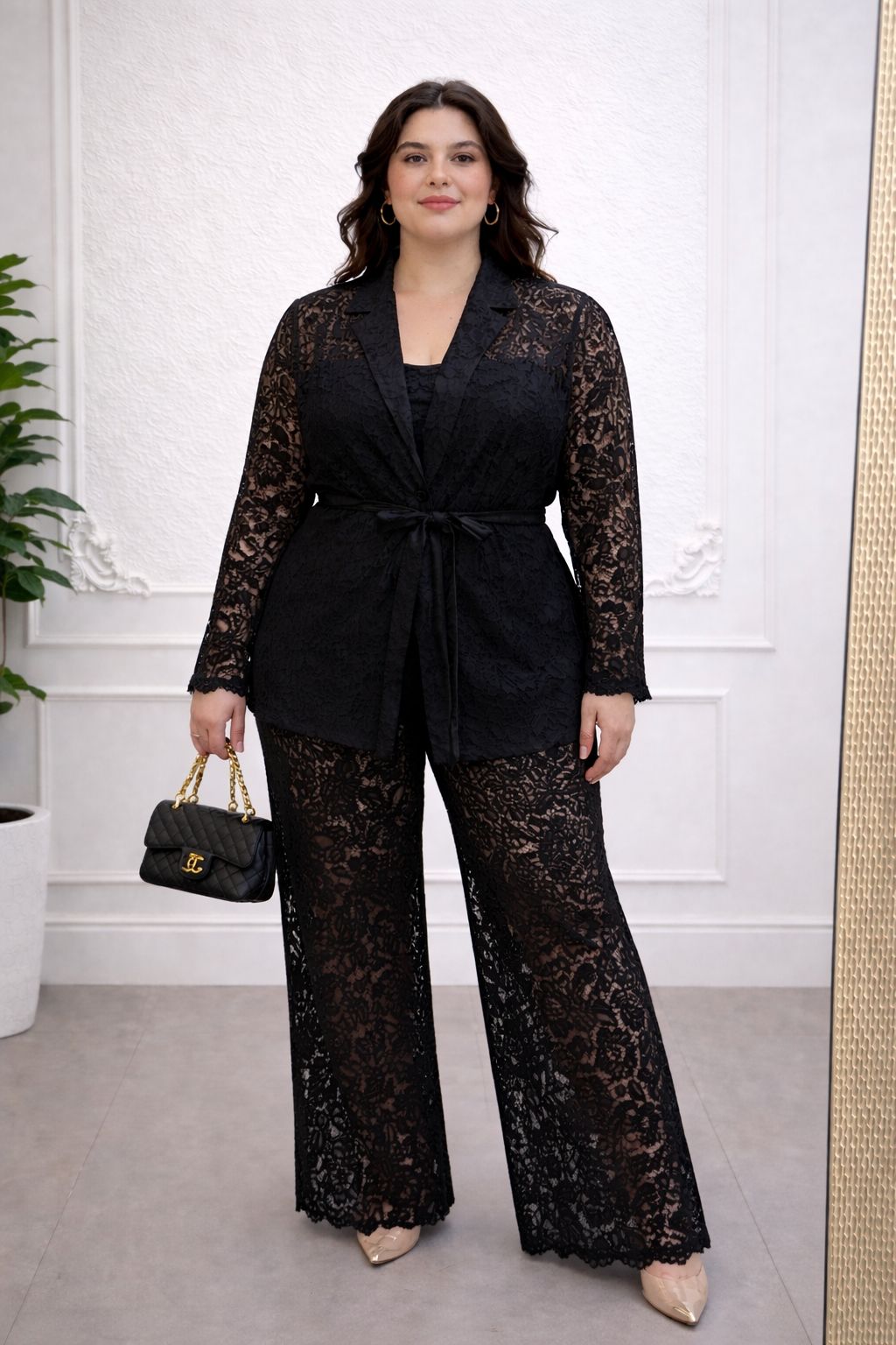 Tailleur in pizzo California Curvy