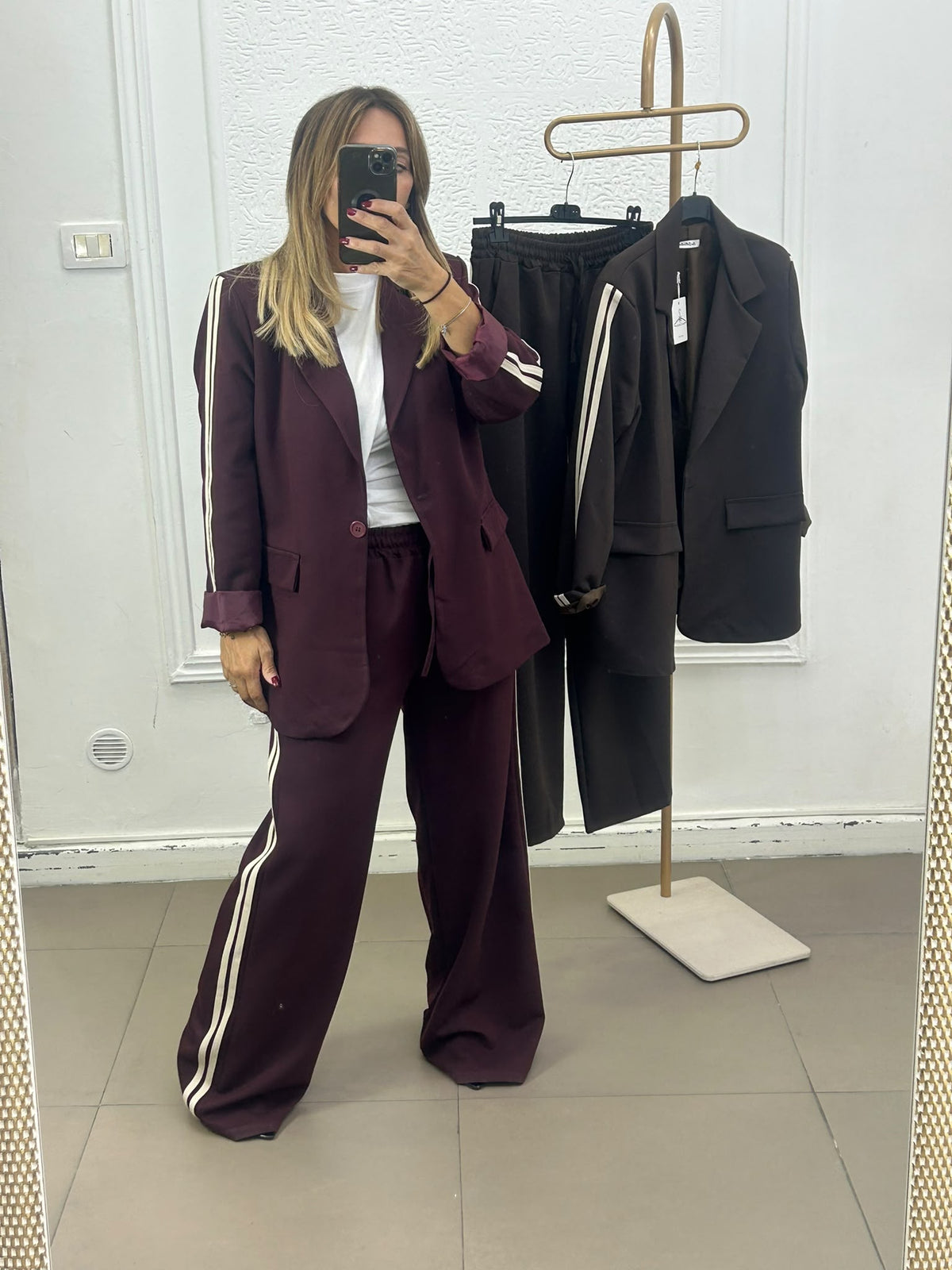 Tailleur Santiago con bande
