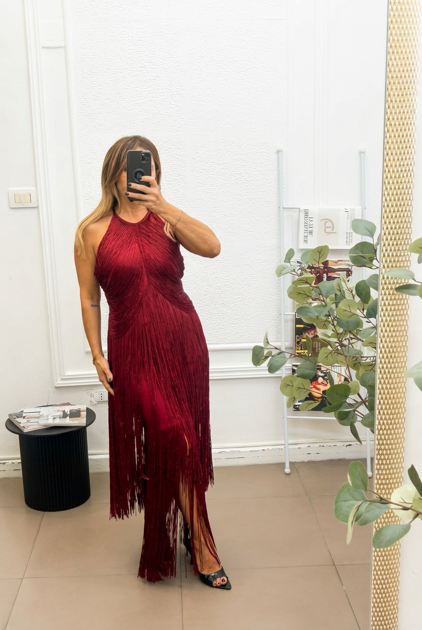 Dress luxury con frange